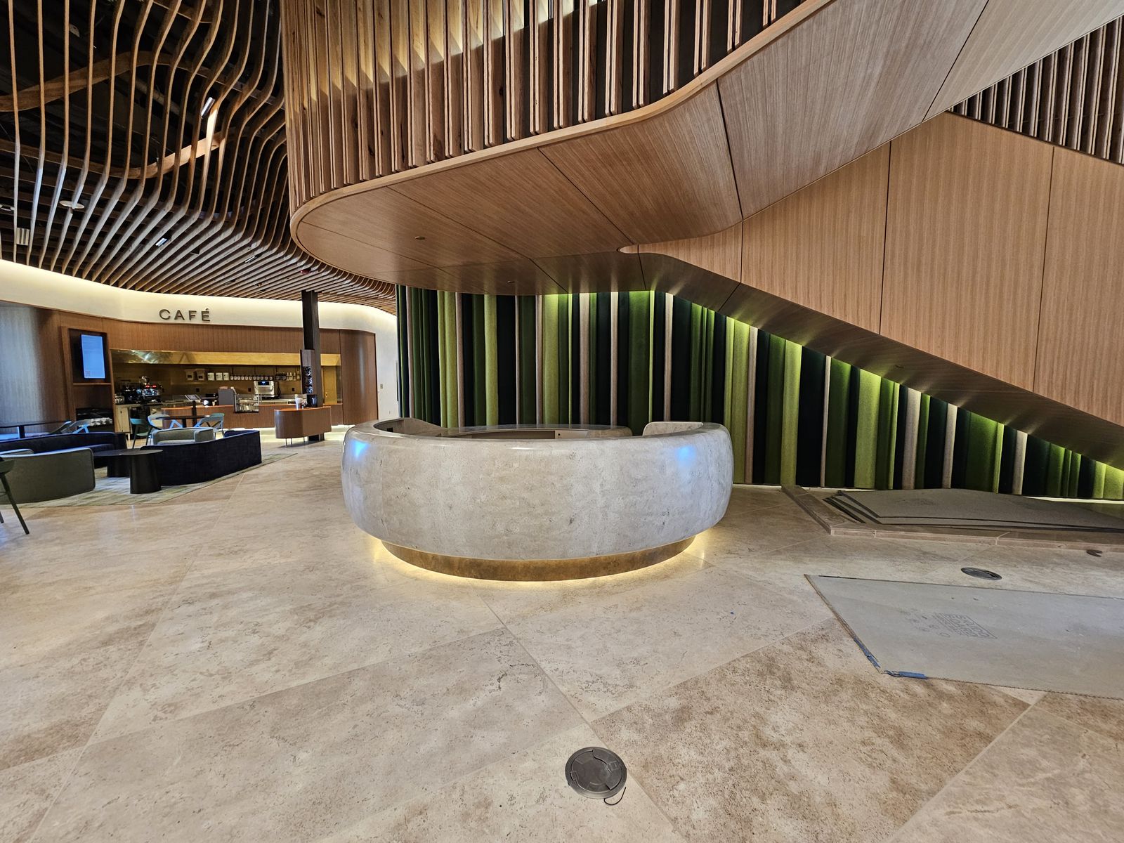 HWHI reception desk — lobby, Bentonville AR